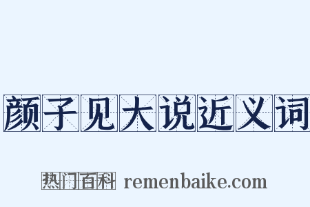 颜子见大说近义词是什么意思的图片